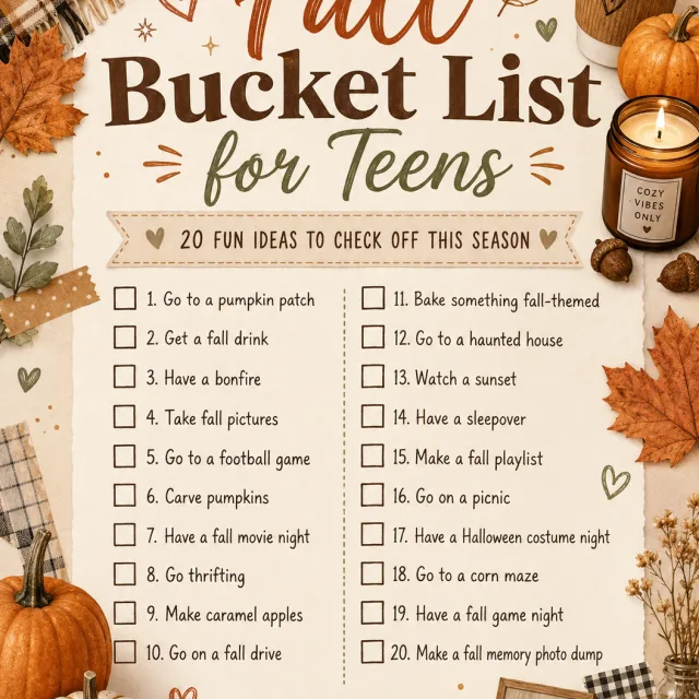 20 Fall Bucket List Ideas for Teens That Are Actually Fun